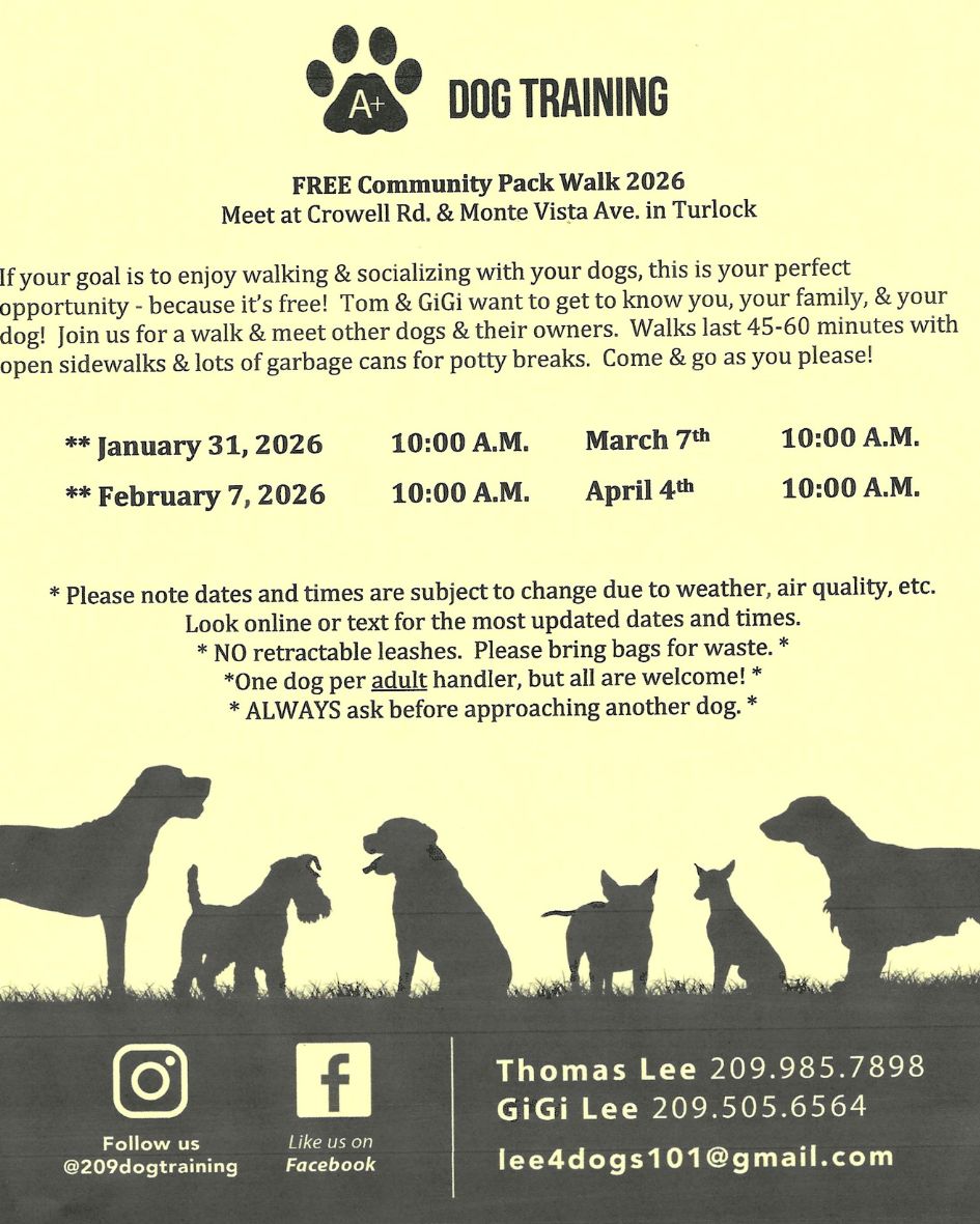 FREE COMMUNITY PACK WALK TOMORROW