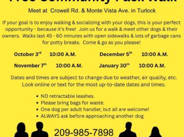 Free Community Pack Walk 10 a.m. Tomorrow